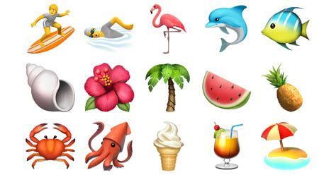 beach emoji combos|coastal emoji copy and paste.